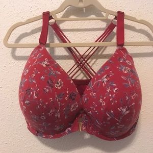 Cacique racerback plunge padded bra